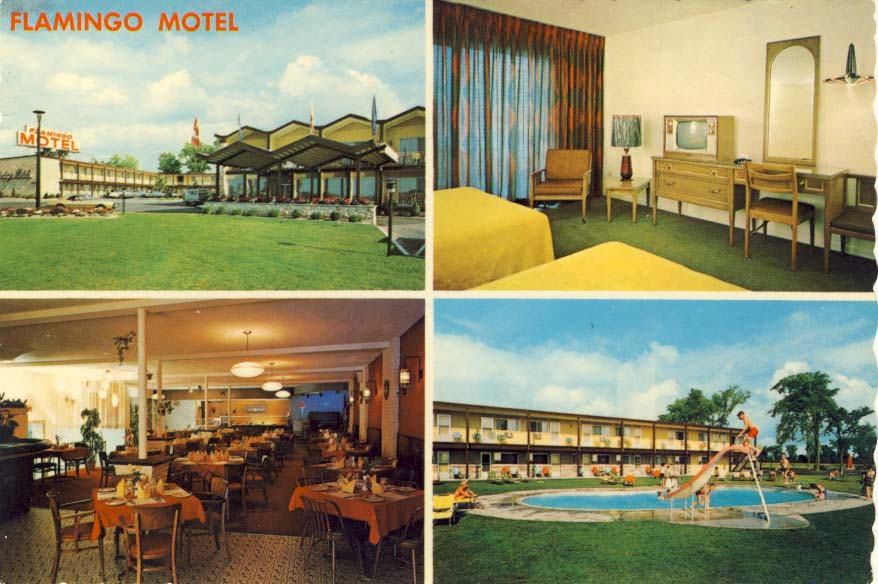 Flamingo Motel, #2 Highway West postcard
