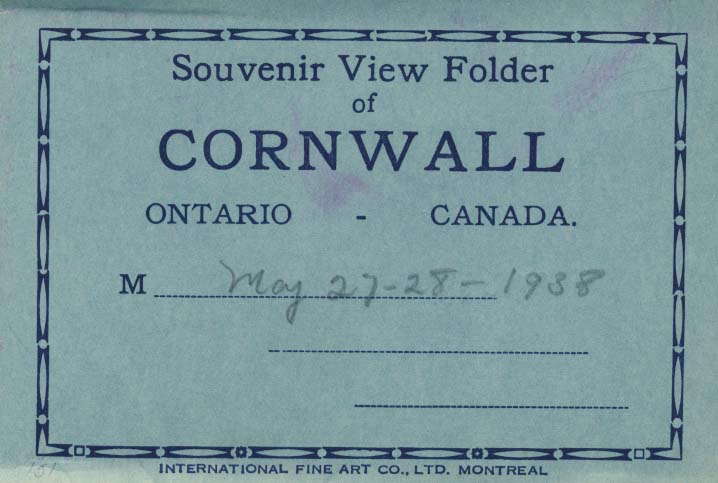 Souvenir view folder of Cornwall, Ontario, Canada postcards
