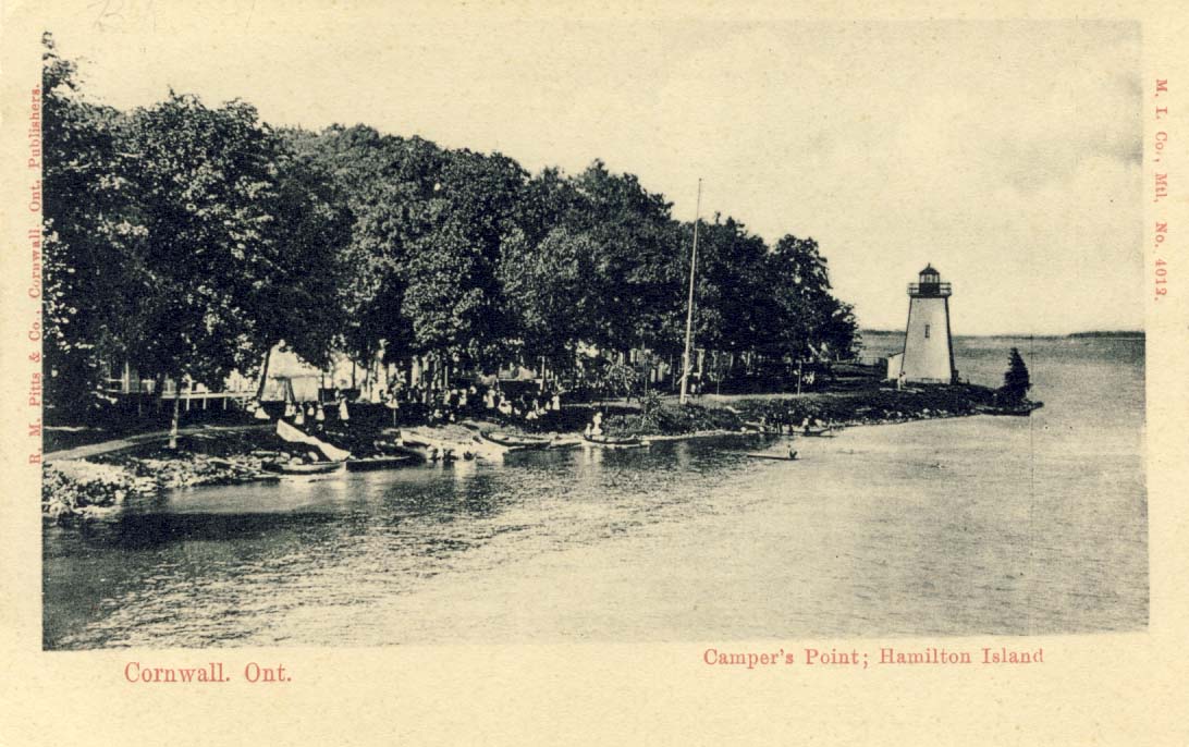 Campers' Point, Hamilton Island, Cornwall, Ont. postcard