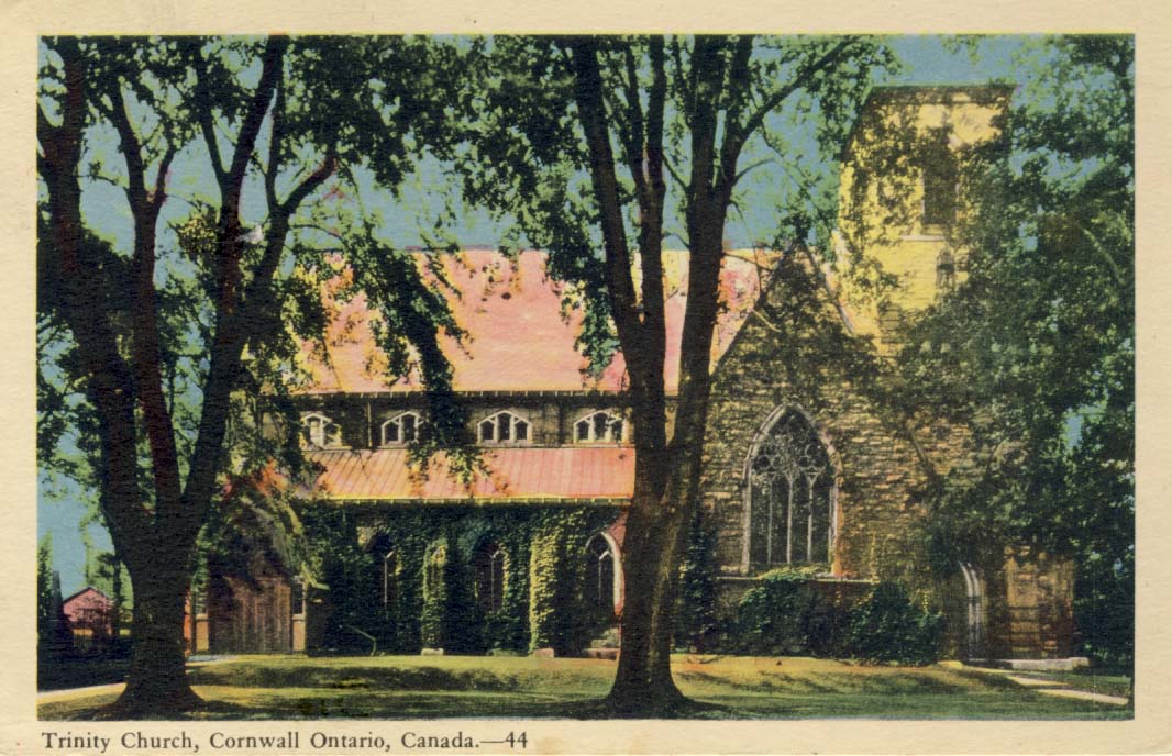 Trinity Church, Cornwall, Ontario, Canada postcard