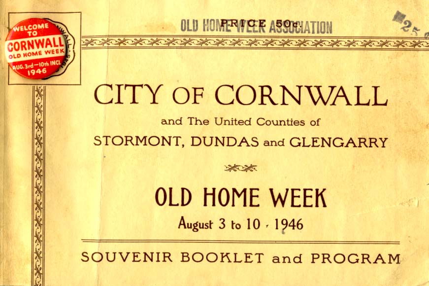 Old Home Week, August 3 to 10, 1946 brochure