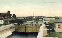 The canal, Cornwall, Ont. postcard