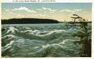 In the Long Sault Rapids, St. Lawrence River postcard 