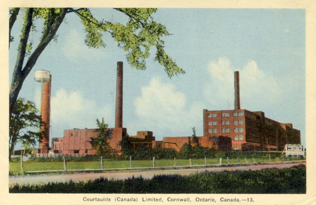 Courtaulds (Canada) Limited, Cornwall, Ontario, Canada postcard