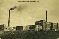 Courtauld's Silk Mill, Cornwall, Ont. postcard