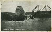 Cornwall canal and bridge disaster postcard