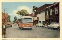 New electric bus on Pitt Street, Cornwall, Ontario postcard