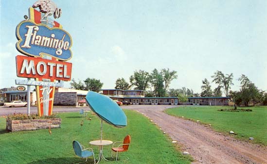 Flamingo Motel postcard