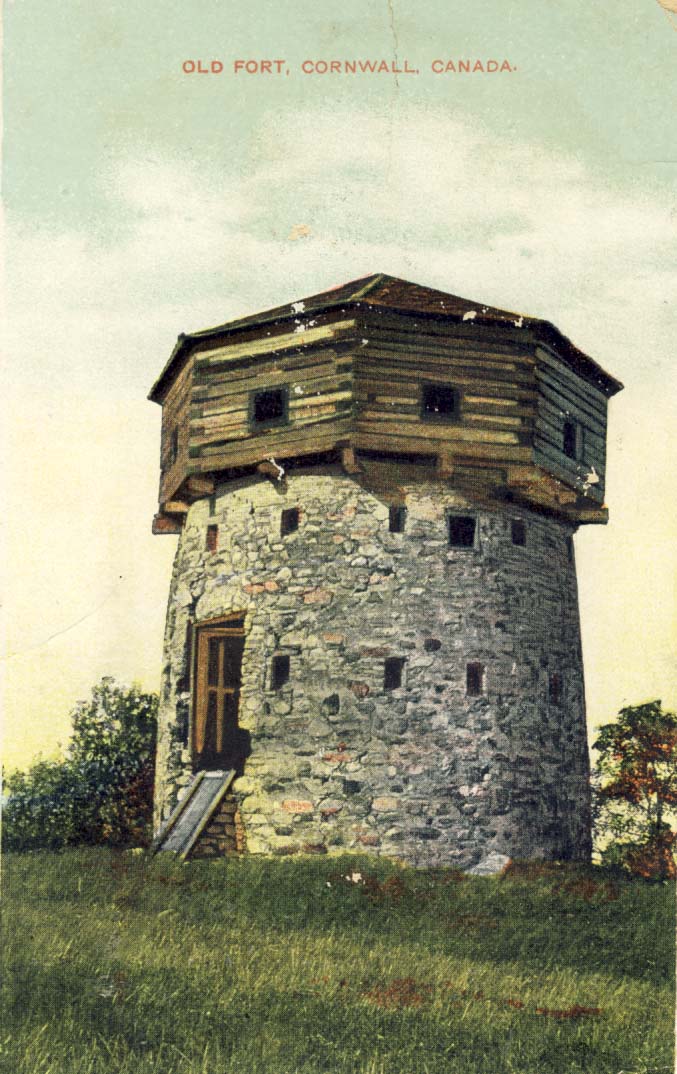 Old fort, Cornwall, Canada postcard