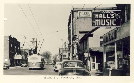 Second St., Cornwall, Ont. postcard