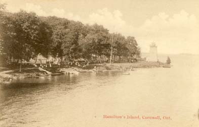 Hamilton's Island, Cornwall, Ontario postcard
