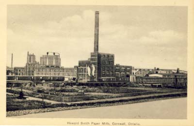 Howard Smith Paper Mills, Cornwall, Ontario postcard