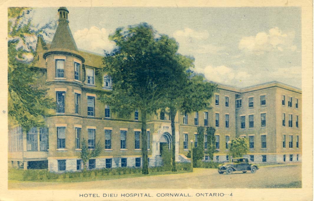 Hotel Dieu Hospital, Cornwall, Ontario postcard