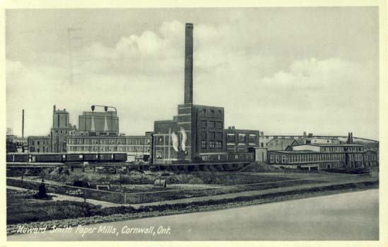 Howard Smith Paper Mills, Cornwall, Ont. postcard