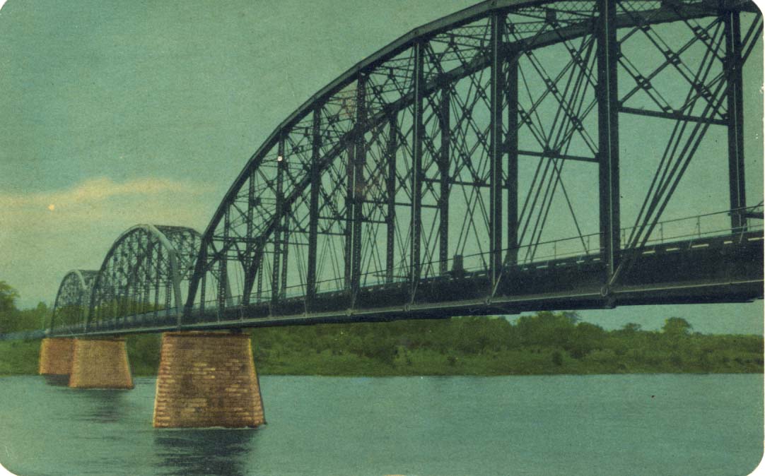 International Bridge, Cornwall, Ontario postcard