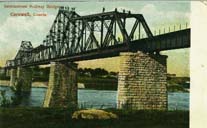 International Railway Bridge, Cornwall postcard