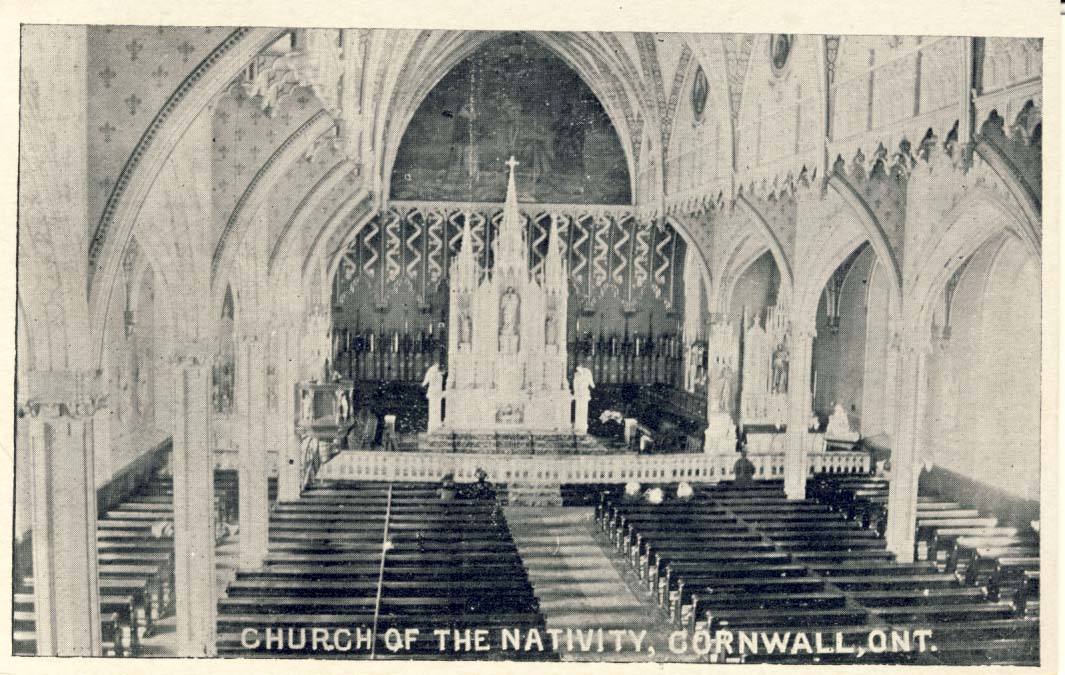 Church of the Nativity, Cornwall, Ont. postcard