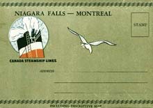 Niagara Falls - Montreal postcard