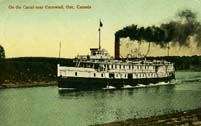 On the Canal near Cornwall, Ont. postcard