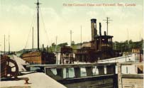 On the Cornwall Canal near Cornwall, Ont., Canada postcard