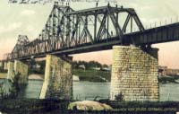 Ottawa and New York Bridge, Cornwall, Ontario postcard