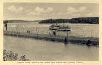 Rapids Prince shooting the Longue Sault Rapids near Cornwal postcard