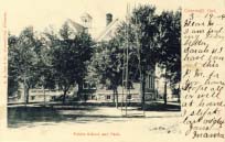 PPublic school and park, Cornwall, Ont. postcard