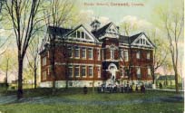 Public school and park, Cornwall, Ont. postcard