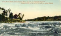 Long Sault Rapids, St. Lawrence River, Canada, as seen from R. and O. Steamer postcard