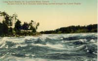 Long Sault Rapids, St. Lawrence River, Canada, as seen from R. and O. Steamer postcard