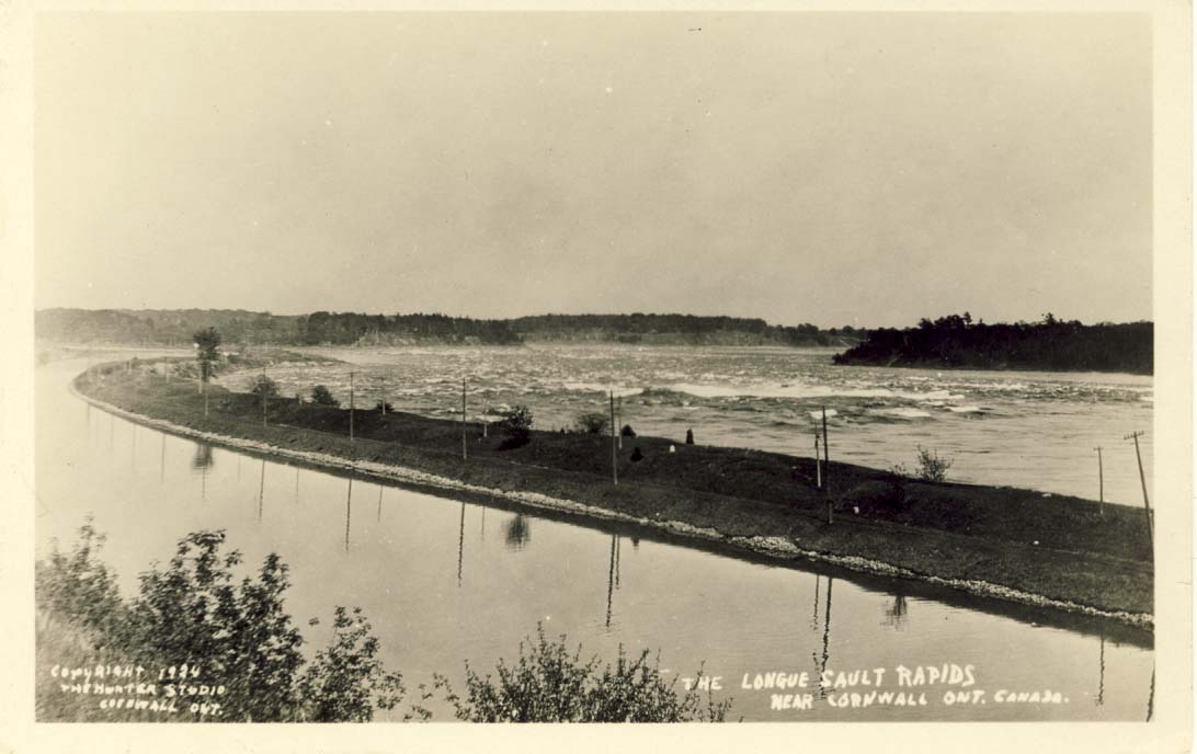 The Longue Sault Rapids, near Cornwall, Ont., Canada postcard