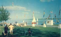 Regatta Day at Stormont Yacht Club dock on Lake St. Lawrence at Long Sault, Ontario postcard