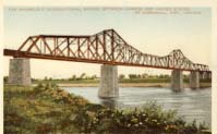 Roosevelt International Bridge between Canada and the United States at Cornwall postcard