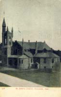 St. Johns Church, Cornwall, Ont. postcard
