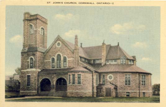 St. John's Church, Cornwall, Ontario postcard