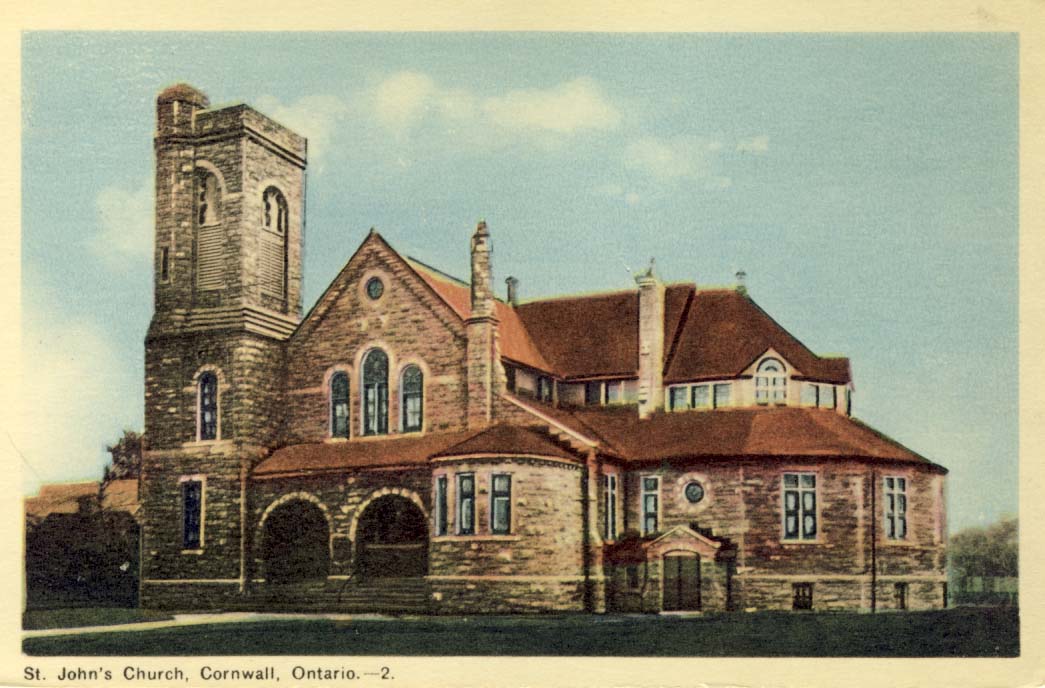 St. John's Church, Cornwall, Ontario postcard