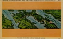 Thousand Islands International Bridge and highway route postcard