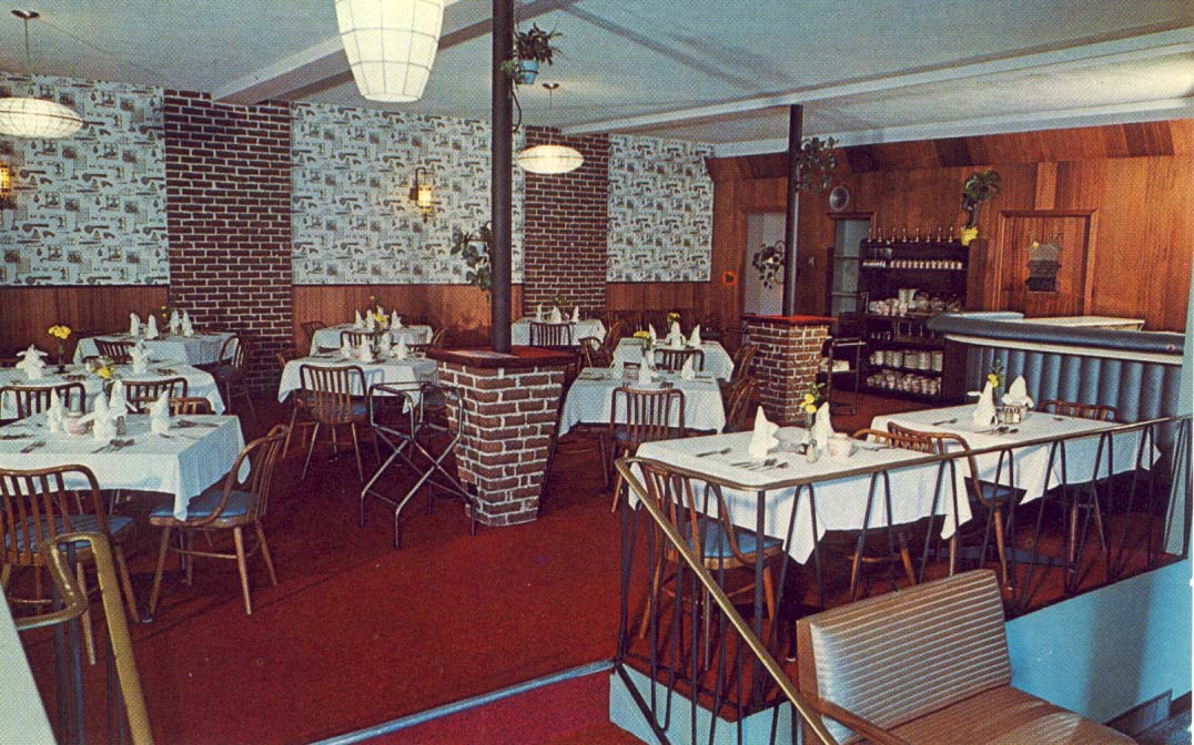 The Torch Room of the Flamingo Motel postcard