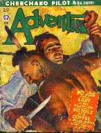 Adventure magazine cover, 1945.