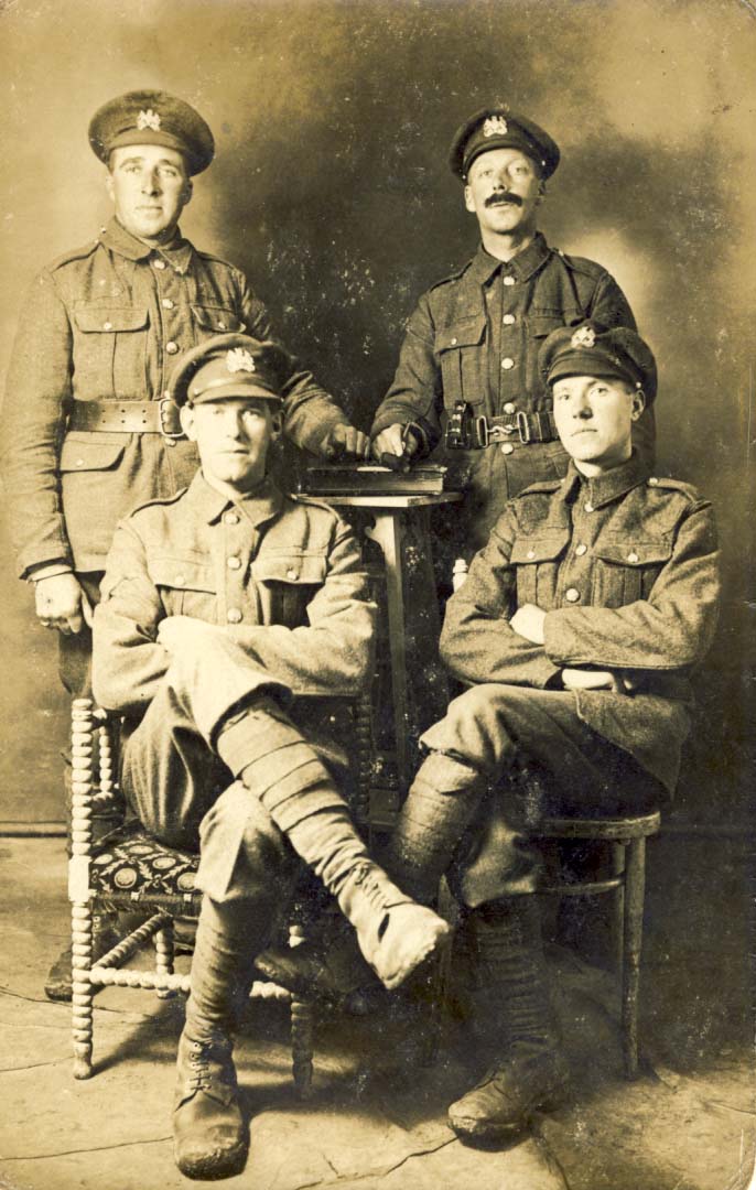 Jack Allcorn, front left photo postcard