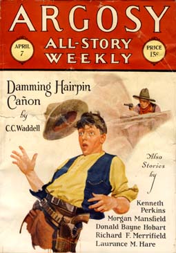 Argosy All-Story Weekly magazine cover, 1928.