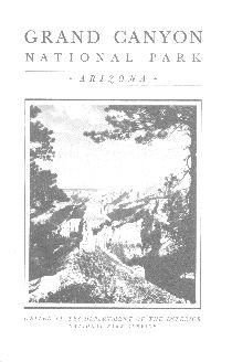 Grand Canyon National Park, Arizona, brochure 1936.