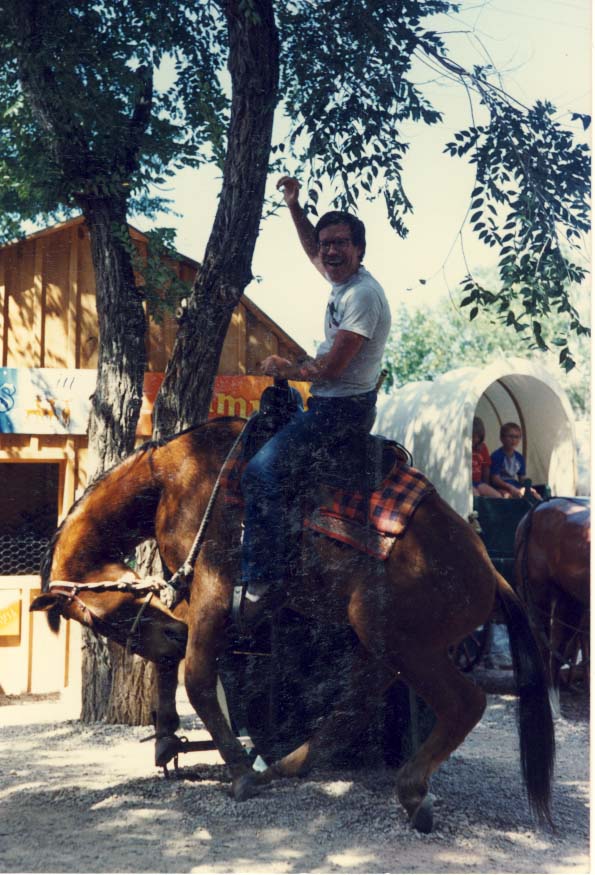 Alan V. Miller on pony, 1983