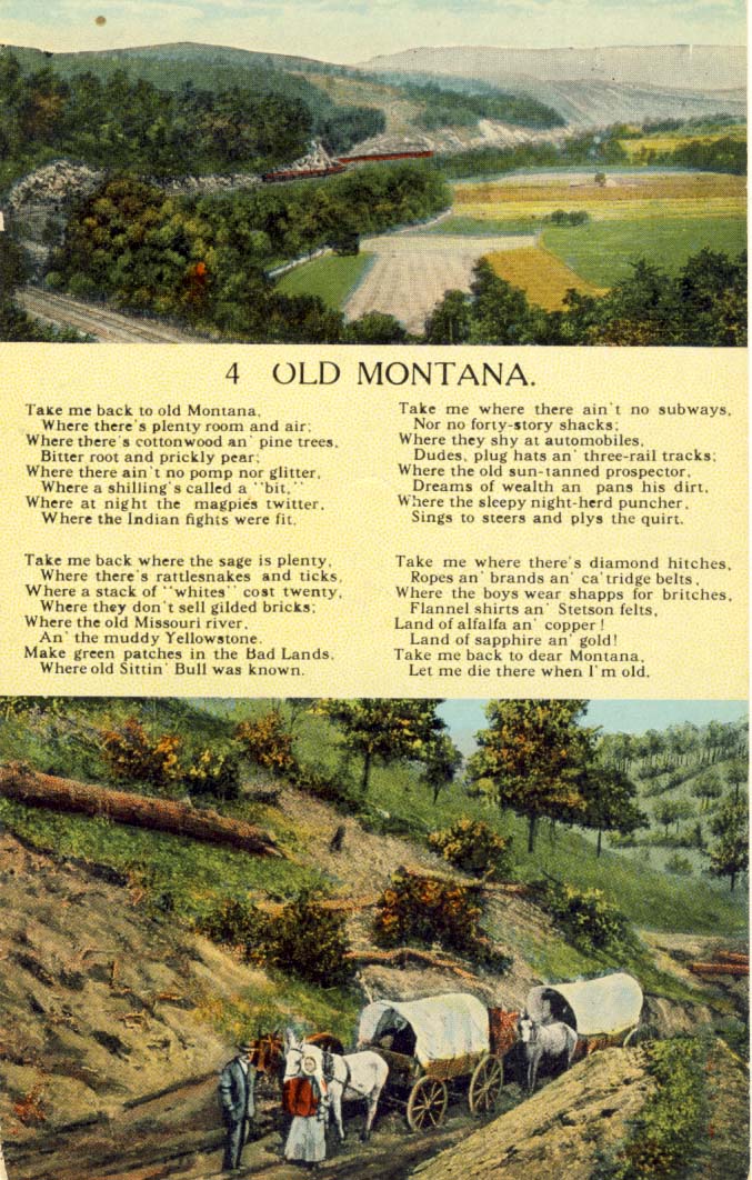 Old Montana postcard 1908