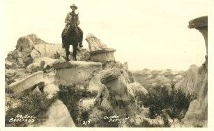 North Dakota Badlands, postcard 1932