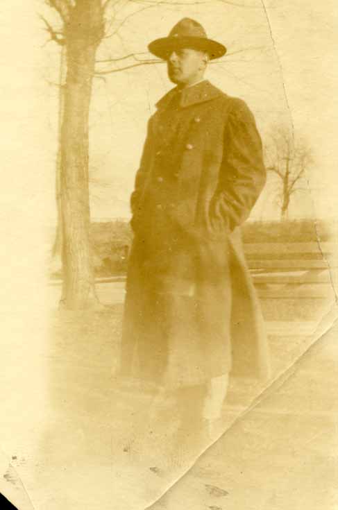 Man in long coat photograph 1933