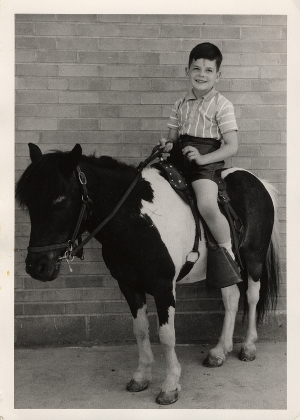 David Hayes on pony, 1958