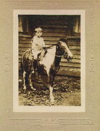 Young boy on pony, W.J. Nolan, Cambridge,
MA