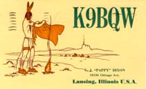 K9BQW: Lansing, Illinois, U.S.A., postcard 1948