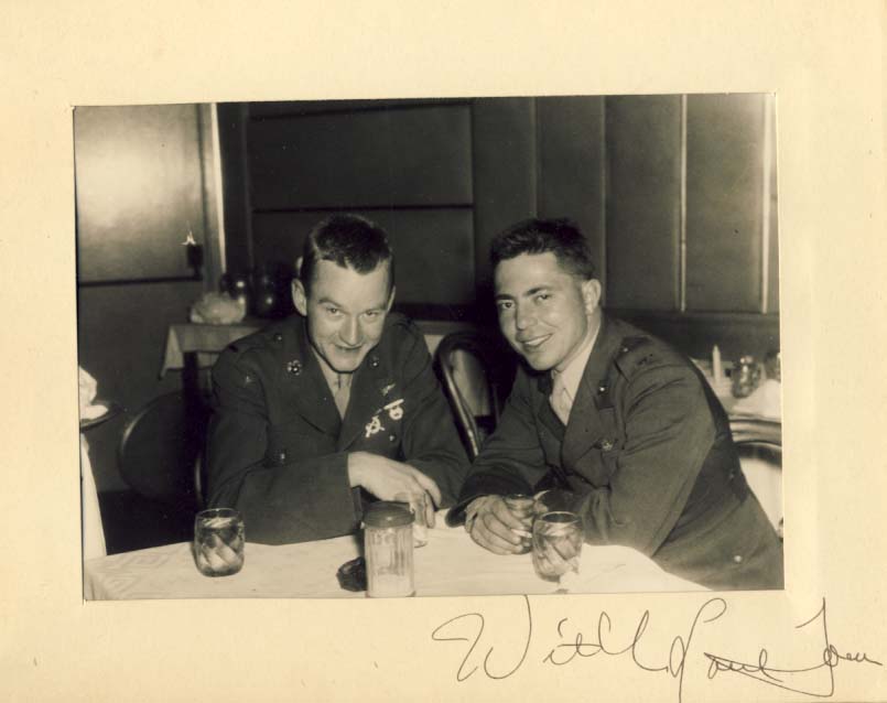 Lt. Thomas Highfill, Lt. Johnny Cotton photograph 1945